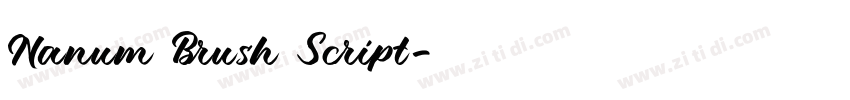 Nanum Brush Script字体转换
